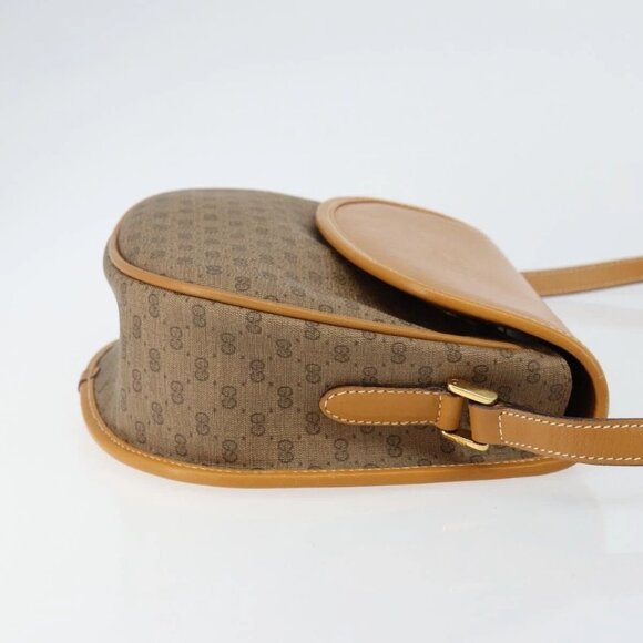 GUCCI Micro GG Supreme Shoulder Bag PVC Beige Gold 007 115 0074 Auth SW1540 - Picture 7 of 16